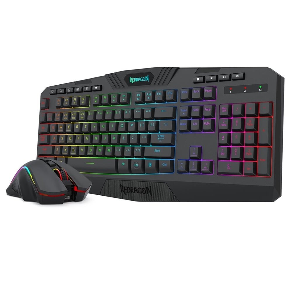 WIRELESS KEYBOARD MOUSE COMBO SET - New // RGB Backlit Gaming USB-C Bluetooth